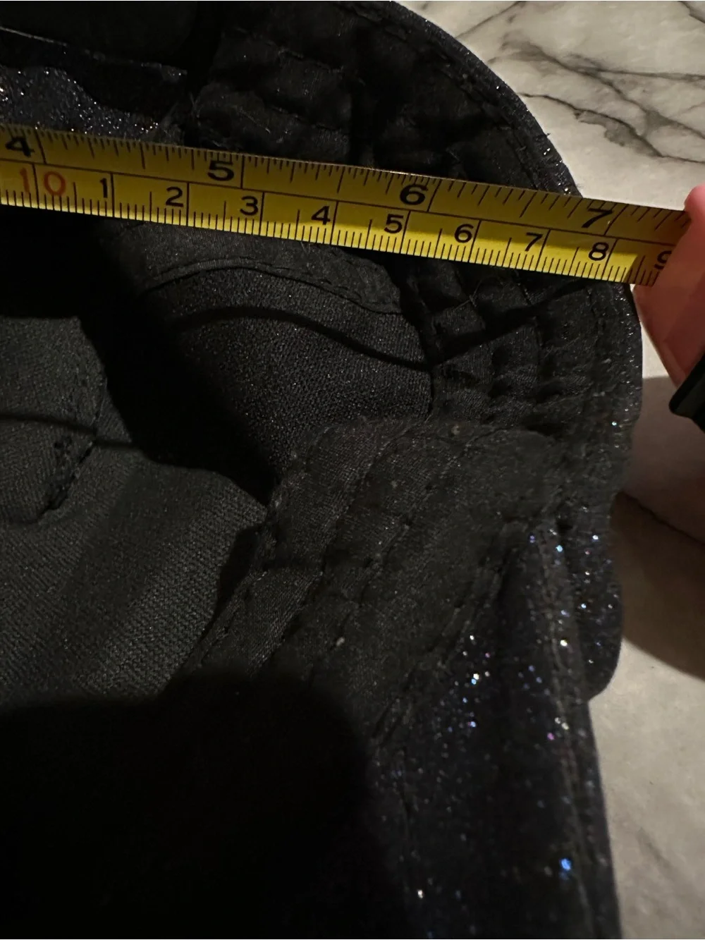 Primark Black Glitter Kids Cap with Bright Pink Pom